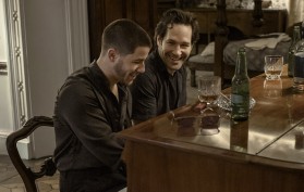 Nick Jonas as Danny and Paul Rudd as Rick in Power Ballad. Photo Credit: David Cleary